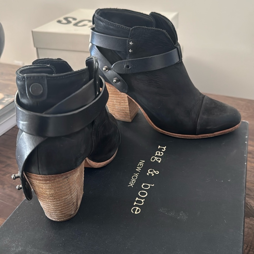 Rag and Bone Harrom Black Boot Size 39.5